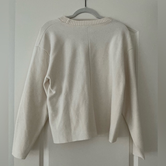 NWT Zara Cream Soft Crew Neck Sweater - Picture 8 of 10